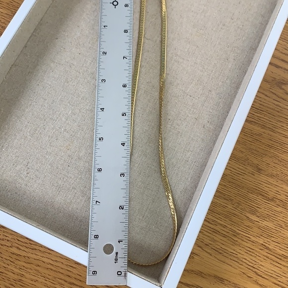 Vintage gold tone herringbone necklace 29” - Picture 2 of 5